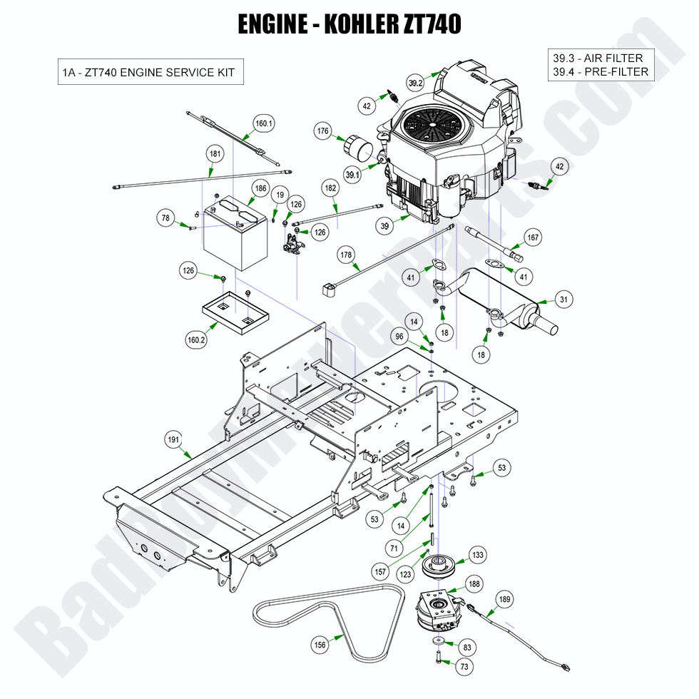 2023 ZT Elite Limited Engine - Kohler ZT740